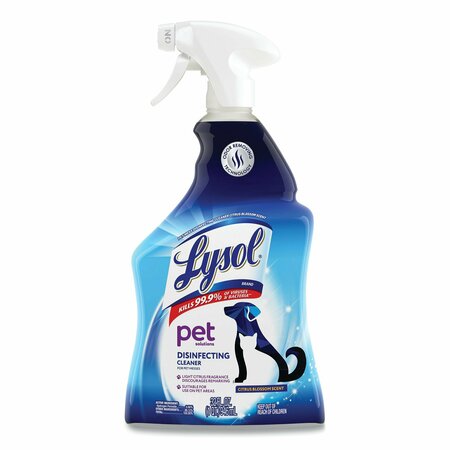 LYSOL Pet Solutions Disinfecting Cleaner, Citrus Blossom, 32 oz Trigger Bottle, PK9 19200-99653